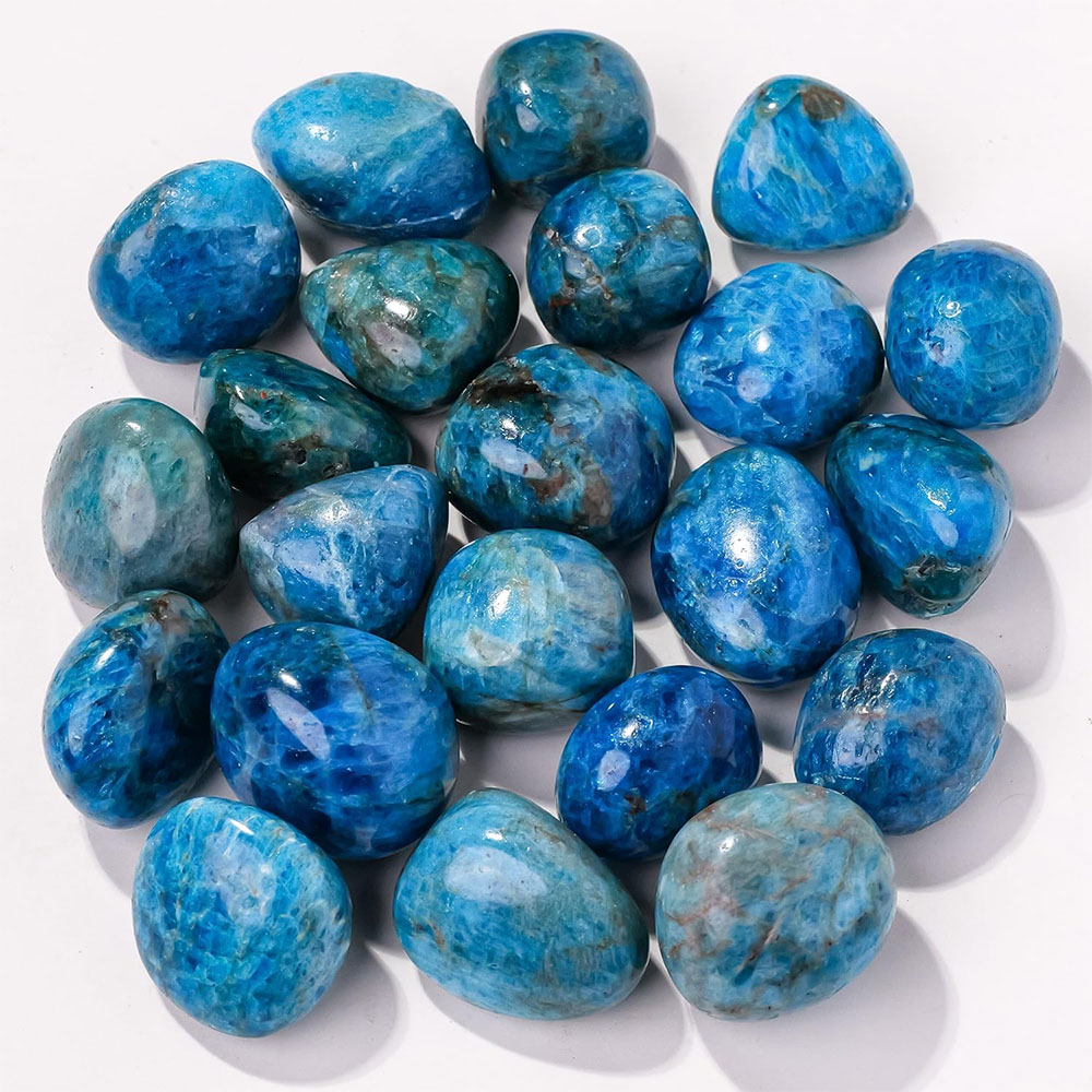 Aquarium Decoration Rock - Natural Blue Apatite Quartz Crystals And