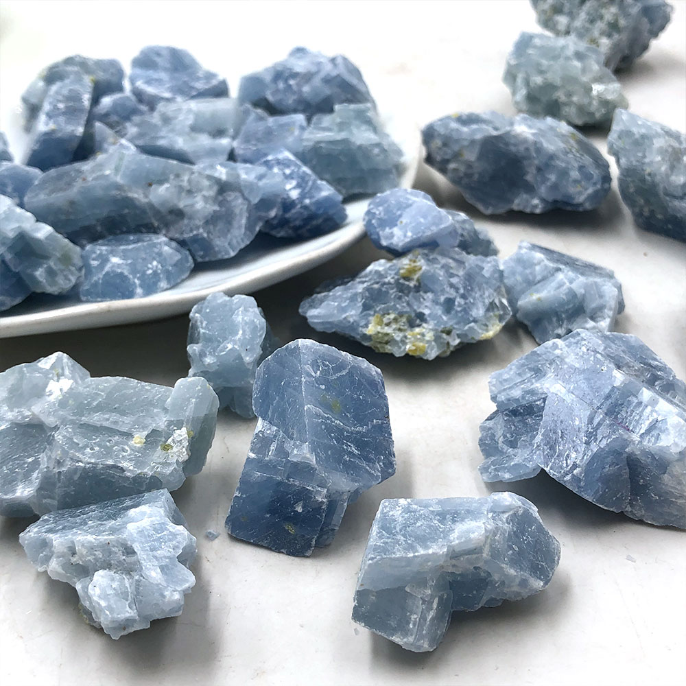 1pc Natural Raw Blue Calcite R - Aquarium Decoration Rock recension och pris