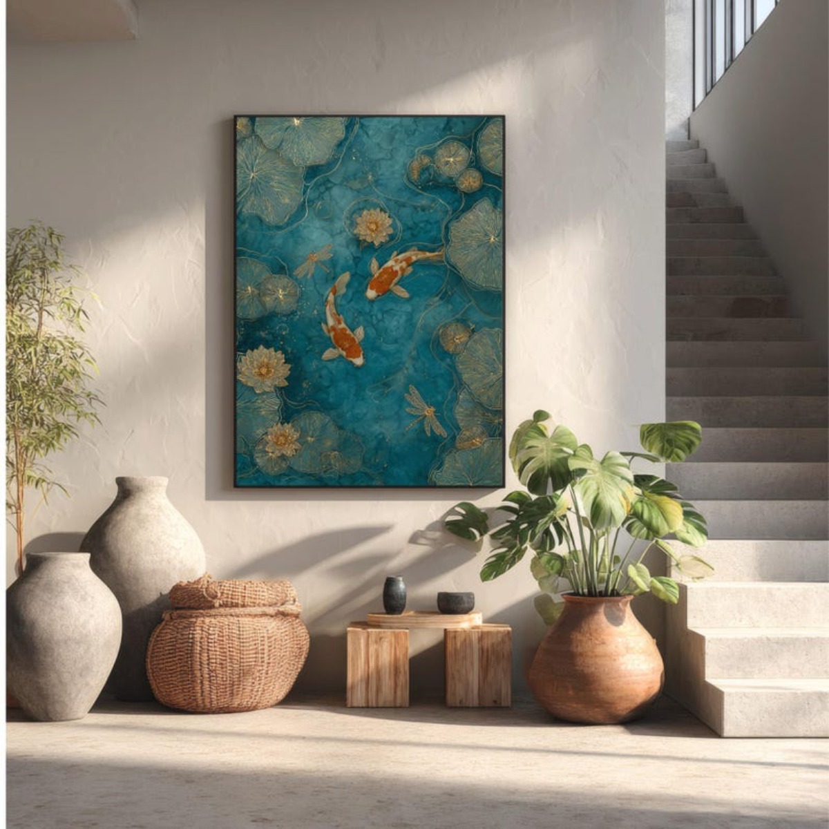 Japanese Koi Fish Canvas Print - Aquarium Fish Koi recension och pris