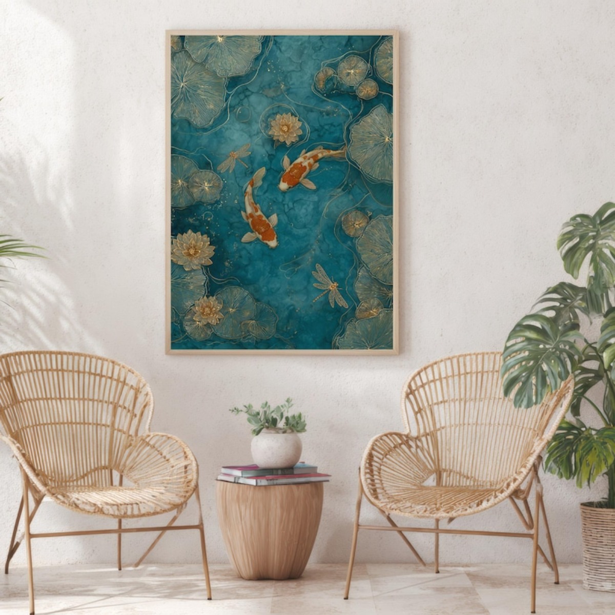 Japanese Koi Fish Canvas Print - Aquarium Fish Koi recension och pris