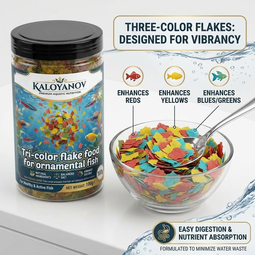 Premium 3-Color Flakes Fish Fo - Tetra Fish In Aquarium recension och pris