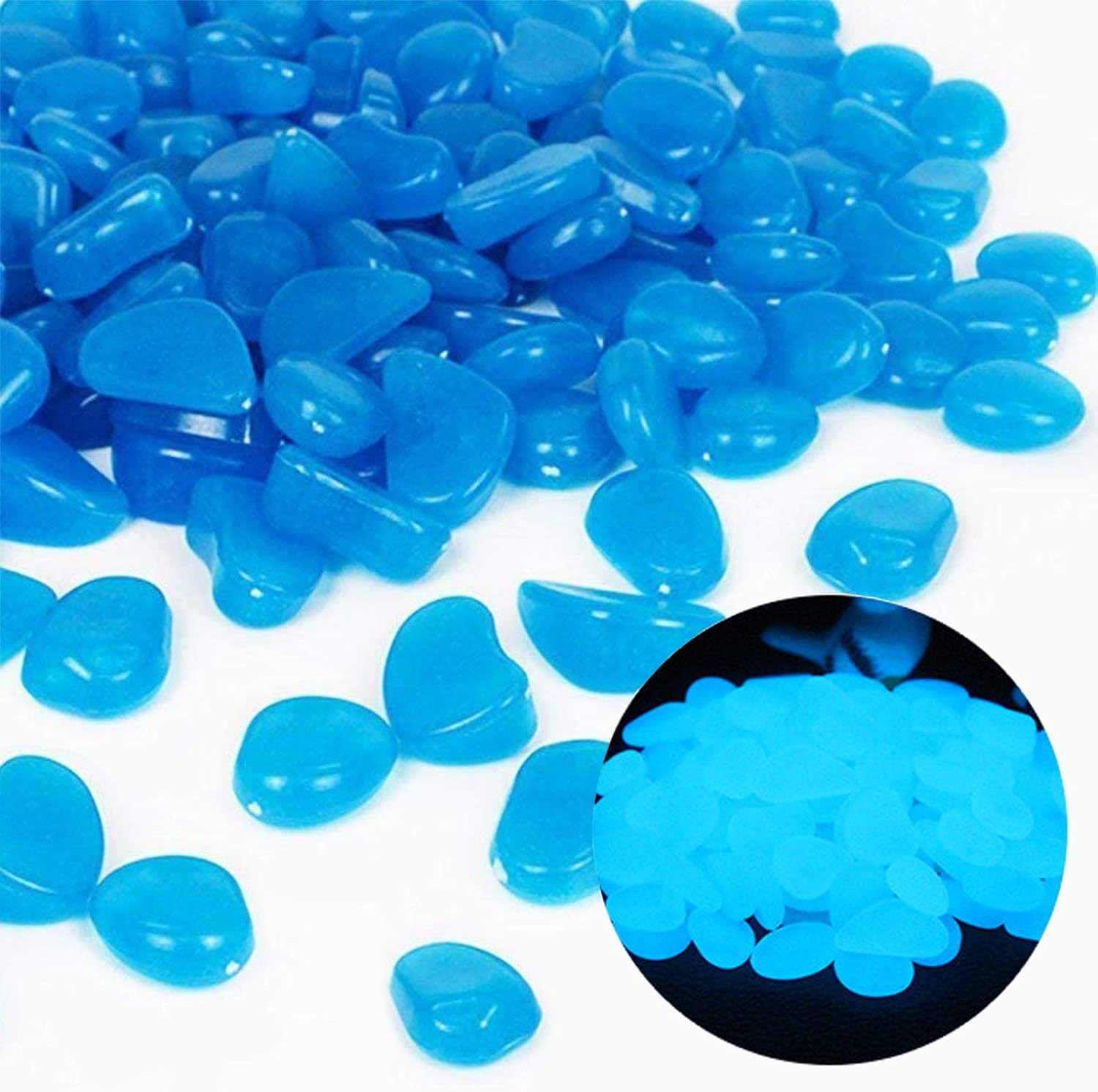 Fish Tank Rocks Glow Blue Pebb - Aquarium Fish Store recension och pris