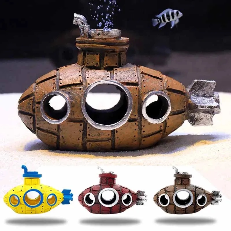 Resin Submarine Ornaments Aqua - Aquarium Fish Cave recension och pris