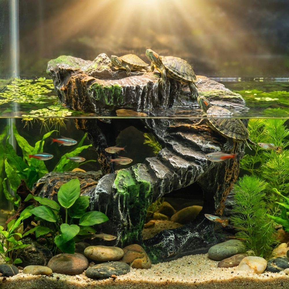 Resin Turtle Basking Platform  - Aquarium Fish Cave recension och pris