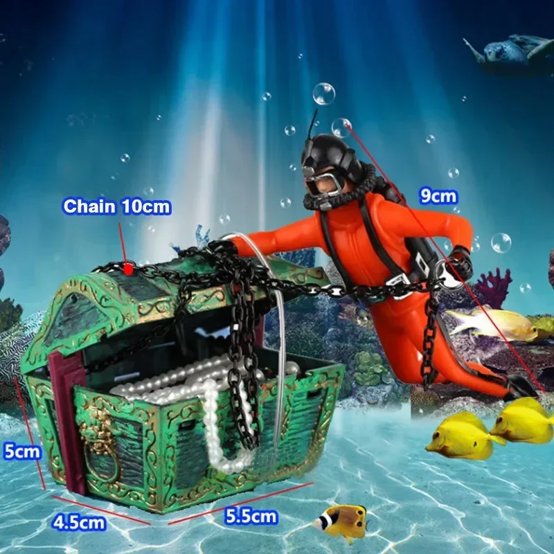 Resin Treasure Hunter Diver Fi - Aquarium Fish Cave recension och pris