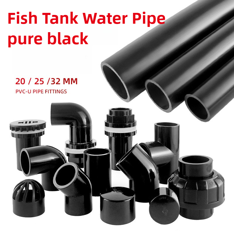 PVC Black Fish Tank Water Pipe - Aquarium Fish Black recension och pris
